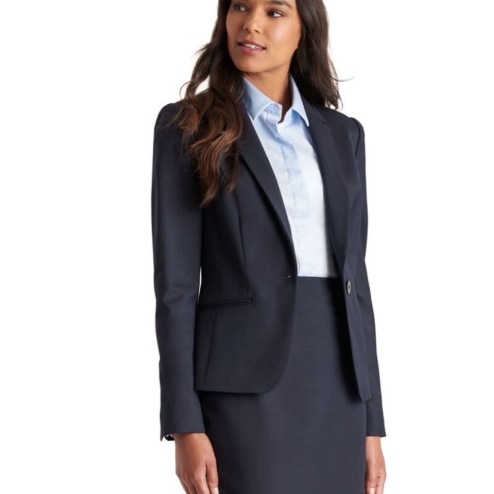 Banana Republic Wool Charcoal Blazer